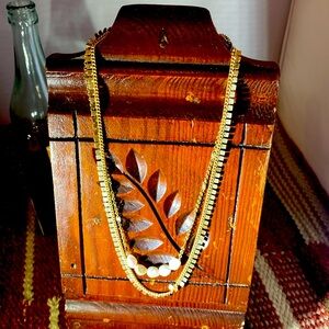 Gold and pearl layered necklace adjustable bought from Nordstrom